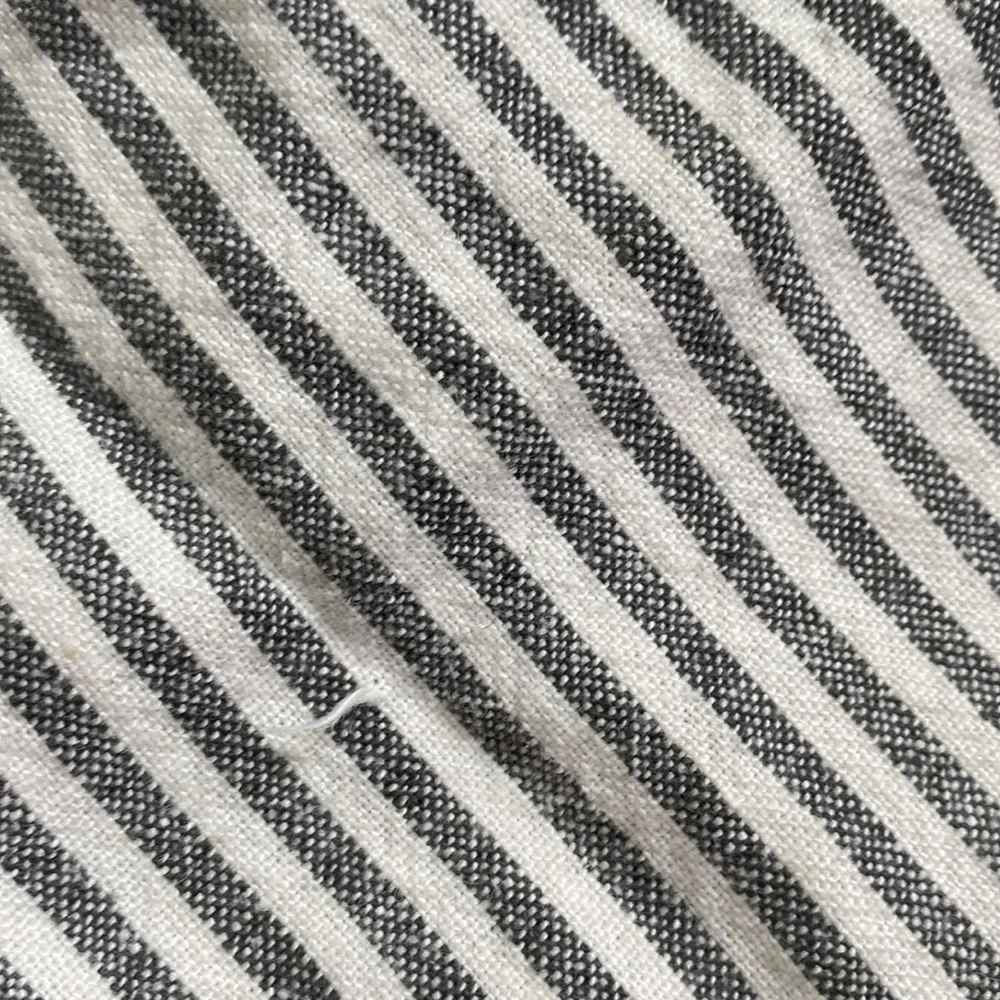 Pottery Barn Wheaton Charcoal Gray Striped Full/Queen Linen Sham Set of 2